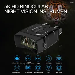 Night Vision Goggles IPS 5K Ultra High Definition 10X Digital Zoom Infrared WiFi Binoculars Telescope For Hunting Camping