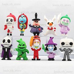 Action Toy Figures 10pcs/set The Nightmare Before Christmas Jack Skellington Model Figure Toys T240309