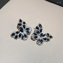Stud Earrings CAOSHI Delicate Insect For Women Charming Black Butterfly Ear Engagement Ceremony Chic Accessories Gift