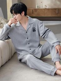 Men's Sleepwear Couple Pyjamas Set Cotton Seda Luxury Pyjama Plaid Home Wear Pijama For Men The Nightgown Pyjamas Underwear