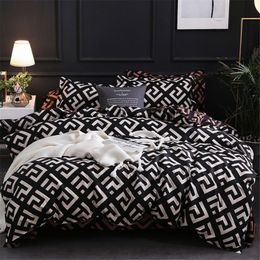 Modern Geometric California King Bedding Sets Sanding Duvet Cover Set Pillowcase 51 90 Duvet Covers 229 260 3pcs Bed Set Y200111221R