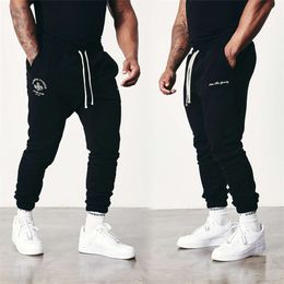 New Men Sweatpants Joggers Sports Fiess Casual Pants Cotton Mid Waist Printed Straight Trousers Gym Running Training Sweatpant