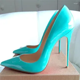 Dress Shoes Simple Solid Patent Leather Pumps Women Low Cut Stiletto High-heeled Pointed Toe Spring Ladies High Heels Outfit