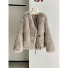 Fox Grass For Women's 2023 New Winter Integrated Youth Short Fur Coat Haining 679307