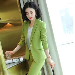 Women's Two Piece Pants Baggy Pink Outfits Pieces Sets For Woman Cute Yellow Trousers Suits Blazer And Green 2 Pant Set Promotion Xxl