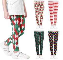 Christmas New Girls plus thick frosted fleece printed leggings tights tight legging trousers pants children designer clothing3256952