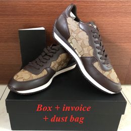 With Box Designer Mens Shoes Luxury Women Sneakers Original Trainers Mirror Quality Chaussure Farrah Signature Jacquard Leather Logo Sneakers Casual Dhgate New