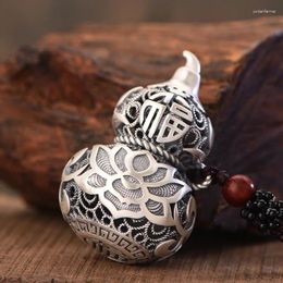 Pendant Necklaces Silver Plated Men And Women's Hollow Silk Gourd Vintage Fashion Jewellery Gift Zircon Anniversary