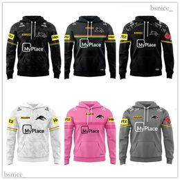 2024 New Penrith Panthers Rugby Hoody Men's Sportwear Pullover Outdoor Hoodies Designer Hoodies Cp Tracksuits Sweatshirts Sets Mens Womens 489