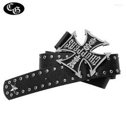 Belts Punk Belt Cross For Women Vintage Harajuku Western Cowboy Star Waist Y2K Female Cinturones Para Mujer245A