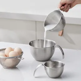 Measuring Tools 304 Stainless Steel Bowl Cup With Handle Scale For Capacity Multifunction Egg Liquid