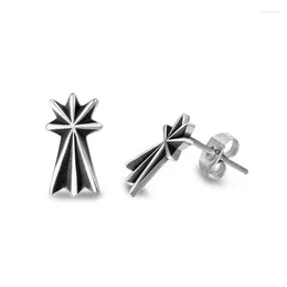 Stud Earrings Fashion Cross Flower For Girls Classical Stainless Steel Women Jewellery Boucle Oreille Items