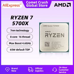 AMD Ryzen 7 5700X R7 5700X Novo CPU Processor 4.6GHz 8-Core 16-Thread AM4 For Desktop Computer Without Cooler Fan Gamer CPU