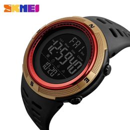 SKMEI Men Sport Watch Dual Time Watches Alarm Clock Countdown 5Bar Waterproof Digital Watch Relogio Masculino Relogio 1251319D