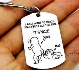 Funny Cartoon Keychain Prank Toys Valentines Day Gift for GirlfriendBoyfriend Party Favors Prank Letters Personalised Gifts RRF121036634