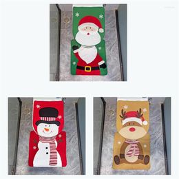 Toilet Seat Covers 2 Pieces Bathroom Mats For Christmas Santa U-Shaped Mat Cover Cushion Decorations