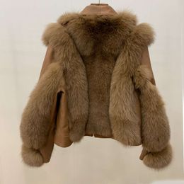 Autumn And Winter New Korean Edition Zipper Style Commuter Flip Collar Women's Straight Haining Fur Coat 472086