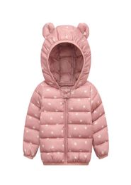 Kid Down Coats Infant Snow Wear Hooded Baby Girls Boys Cartoon Print Jackets Autumn Winter Warm Outerwear Children Clothes 2010305003542