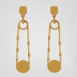 Designer Earings For Women Gold Paper Clip Pendent Earrings Fashion Men Dangle Earring Luxurys Hoops Jewellery V Studs 925 Silver Or278e