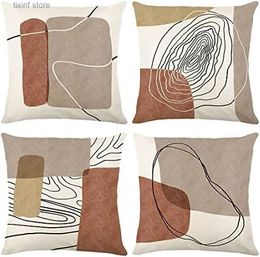 Pillow Case Throw case bohemian case modern geometric abstract decorative cushion cover sofa home dcor T240309