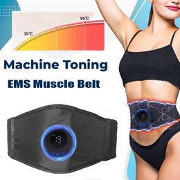 Electric Abs Abdominal Trainer Toning Belt Ems Muscle Stimulator Toner Body Slimming Massager Weight Loss Fitness Equiment 240220