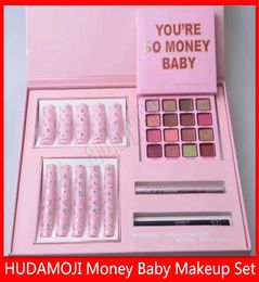 2019 HUDAMOJI Makeup 4 in 1 Set MONEY BABY Makeup Set Eyeshadow Lipstick Lip Gloss Mascara Eyeliner So Rich Suit 3367034