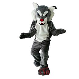 2024 halloween Grey Power Cat Mascot Costume Fancy dress carnival Cartoon theme fancy dress For Men Women Festival Dress