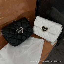 Shop Factory Wholesale2024 New Lingge Chain Small Square Bag Womens Fragrant Wind Love Enamel One Shoulder Crossbody Fat