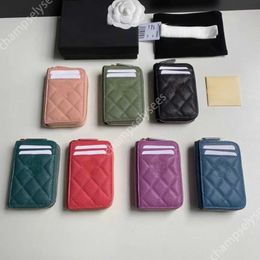 Card Holder cc designer wallet luxury cards holders credit Leather small walle storage bag zip coin purse key case Quilted bag32222m