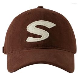 Ball Caps Letter Design Casual All-Matching Baseball Cap Female Male Blogger Style Show Face Small Wide Brim Peaked