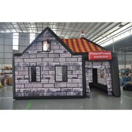 wholesale 6mLx6mWx4mH (20x20x13.2ft) small oxford inflatable Irish pub,portable mobile pubs bar tent for night club party decoration