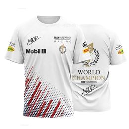 fw23 Mens T-Shirts 2024 Summer New F1 Drivers World Champion T-shirt 2024 Car Fans Max Breathable Formula 1 Red Color Bull Racing Team T-shirts