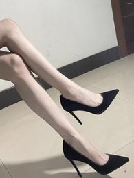 Dress Shoes Woman Office Ladies Black Heels Lace-Up Sexy Pump Slip On Footwear Basketball Platform Shallow Mouth 2024 Pointed We
