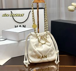 2024 New Style Sheepskin Leather Handbags Women Top Chain Shoulder Bags Purse Luxury Messenger Bag Designer Drawstring bucket bag cc Women Handbag Tote Wallet