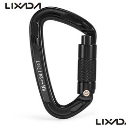 Carabiners 5 pcscarabiners 24kn Twist Kilitli Kapı Kabada Kabada Kilit Kilit Dış Mekan D-Ring Toka Tırmanma Rappelling Hammock Clip DHB8E