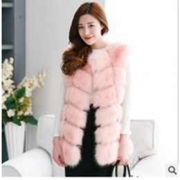2022 Haining Autumn And Winter New Fox Hair Faux Vest Women's Casual Fur Coat 816094