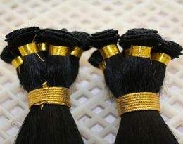 Natural color handtied hair weft 100gramspcs 3pcsset virgin human hair weaves by the handing1436616