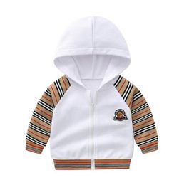 2022 Baby Boys Girls Striped Hoodies Cotton Kids Long Sleeve Hooded Sweaters Child Sweatshirts Girl Clothes 16 Years8498657