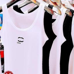 Designer Womens Tank Tops T Shirts Summer Women Tops Tees Crop Top Embroidery Sexy Off Shoulder Black Casual Sleeveless Backless Top Shirts Solid Stripe