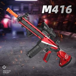 Gun Toys New M4/M416 Toy Gun Beads Boy Outdoor Game The Same Model Multi-color Optional Mailing Box Packaging T240314