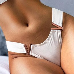 Women's Panties European And American Sexy Thong Sports Hip Lift Low Waist High Fork T Pants Metal V-shaped Underwear