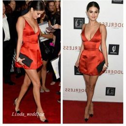 Selena Gomez Evening Dress Red Carpet Celebrity Dress Prom Party Dress Formal Event Gown Plus Size robe de soire vestido de festa 188C