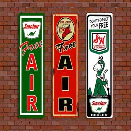 Metal Painting Aluminium Metal Sign Free Air Gasoline Sinclair Green Stamps Street Sign Vintage Antique Plaque Bar Home Bedroom Wall Decor Sign T240309