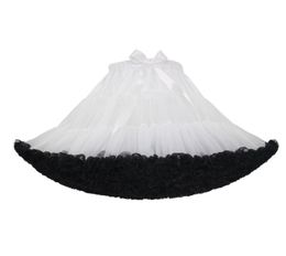 White Black Tulle Puffy Petticoat Kids Flower Girl Trumpet Quinceanera Petticoat Under Skirt Underskirts For Short Dresses4951681