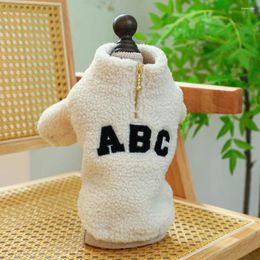 Dog Apparel Pet Clothes Zipper Round Neck Cat Clothing Two-leg Design Comfortable Dogs Pullover For Autumn Winter