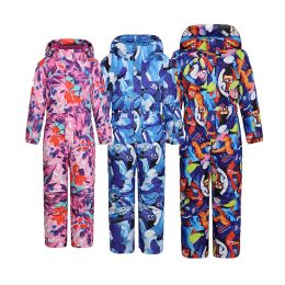 Suits Kids Winter Overalls Cottonpadded Baby Ski Suits Boy Girl Waterproof Windproof Children Snowsuit Skisuite One Piece Ski Suit