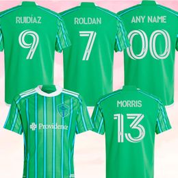 Seattle Sounders MLS 24/25 FC 13 MORRIS Soccer Jerseys ROLDAN ARREAGA JOAO PAULO MONTERO BRUIN ROLDAN RUSNAK VARGAS TOLO ROWE Football Shirt