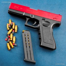 Gun Toys New Toy Pistol Plastic EVA Foam Darts Bullets Gun Simulation Model Pistol Beginner Aim Train Handgun Air Gun Boys DIY Gift T240309