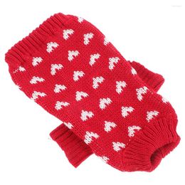 Dog Apparel Knitted Sweater Small Clothes Heart Pattern Puppies (Size L)