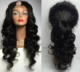 Unprocessed Virgin Brazilian Body Wave Human Hair U Part Wigs Remy Hair Upart Wig Middle U Shaped Wig For Black Women88769063887095